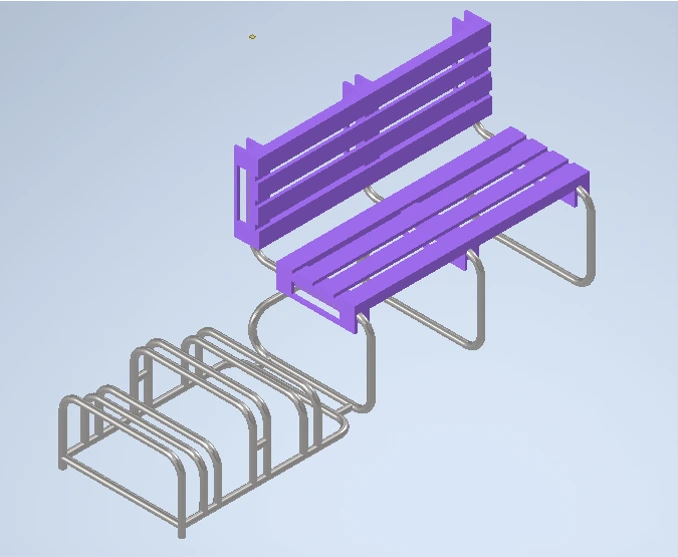3D Project visualization of the bench